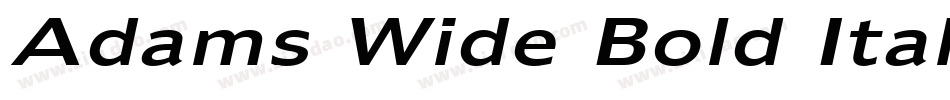Adams Wide Bold Italic字体转换